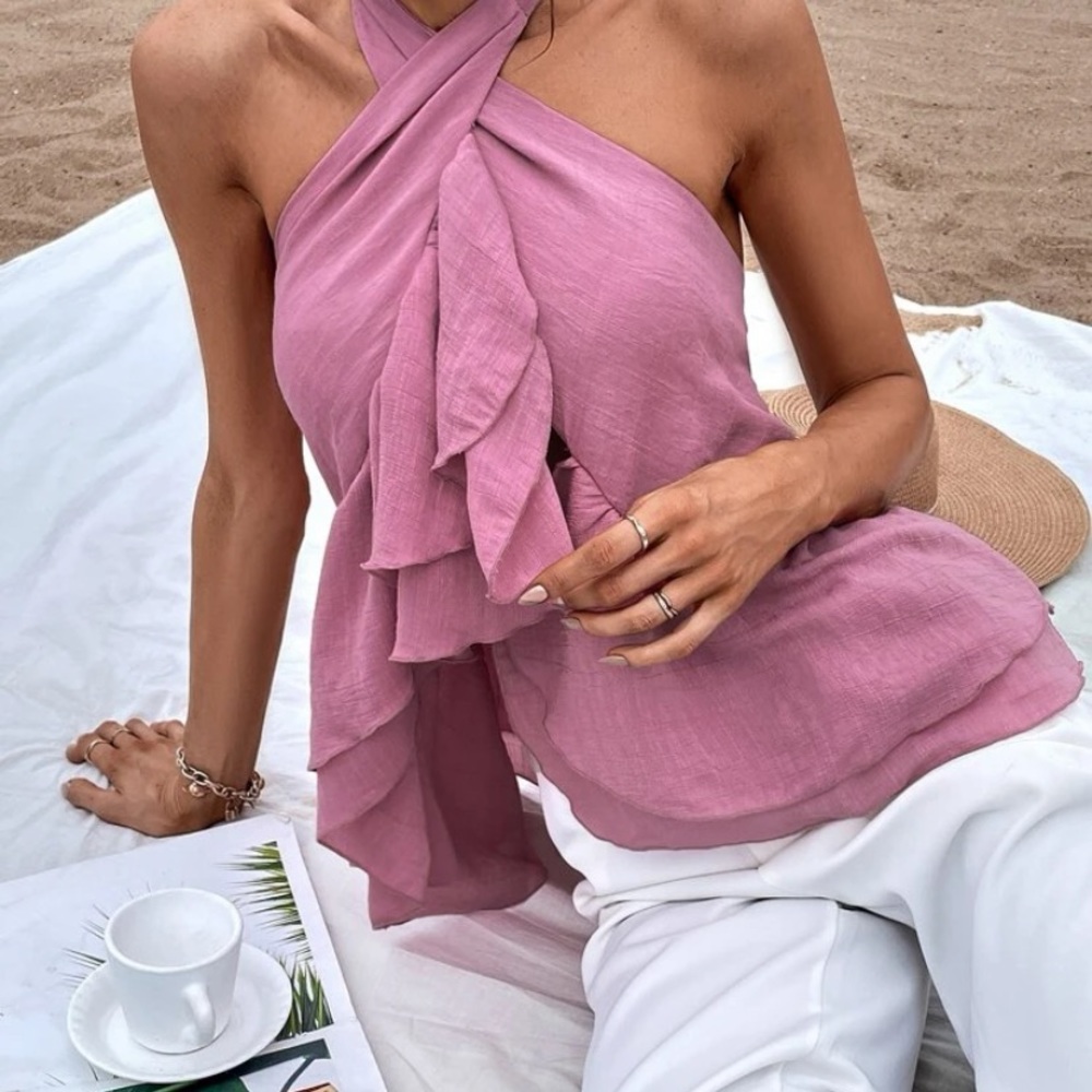 New Hanker-chief Halter Tank Top - Picture 9 of 9